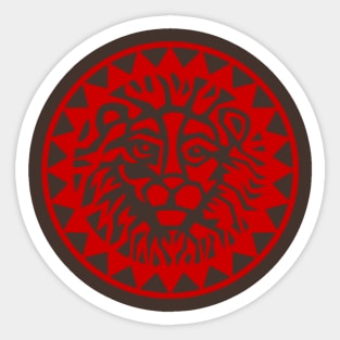 RED SUN LION Sticker